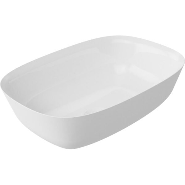 Trinity Arden Resin Countertop Basin - No TH - 460mm x 320mm - White