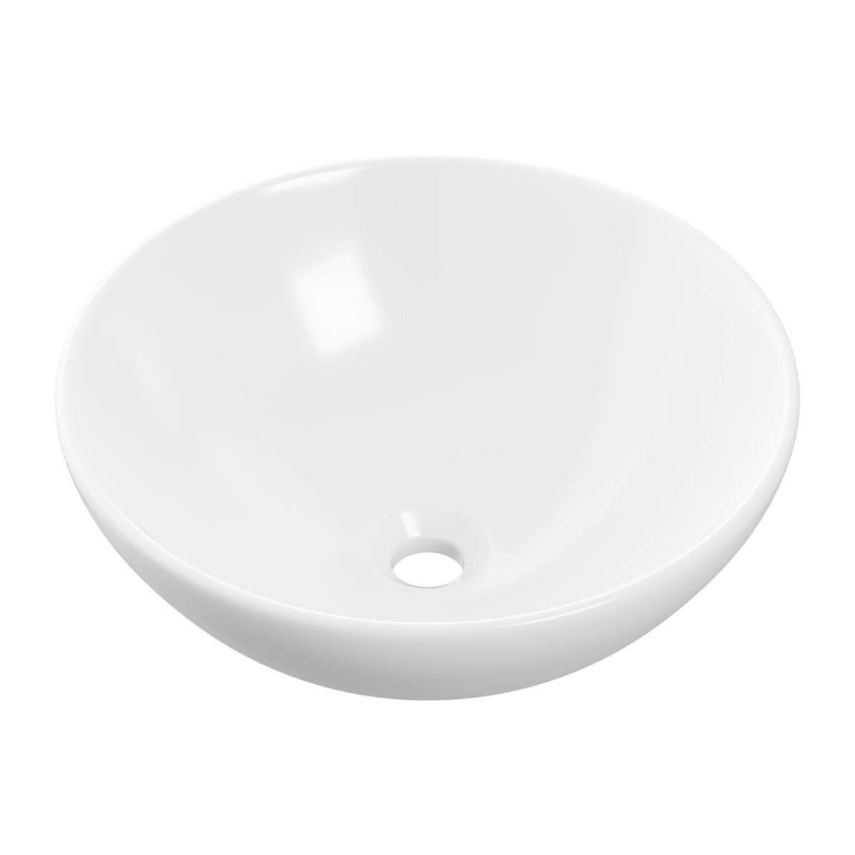 Trinity Drift Round Countertop Basin - 410mm x 410mm - White
