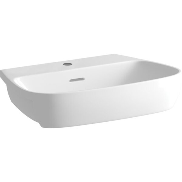Trinity Sandal Semi Recessed Basin - 495mm x 415mm - White - 1 TH