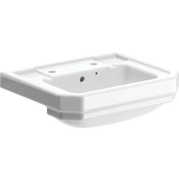 Trinity Cannon Semi Recessed Basin - 495mm x 445mm - White - 2 TH