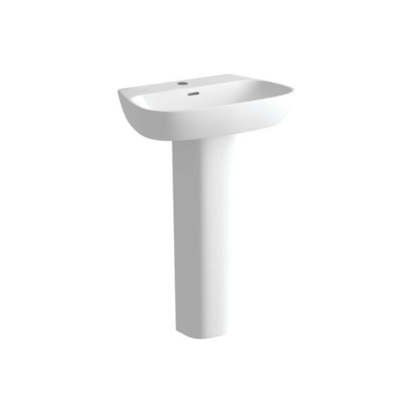 Trinity Sandal Basin With Full Pedestal - 1 TH - 600mm x 400mm