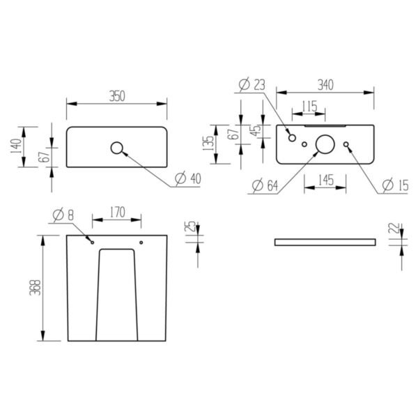 Trinity Moore Rimless Close Coupled Fully Shrouded Short Projection Toilet With Soft Close Seat - White - Image 5