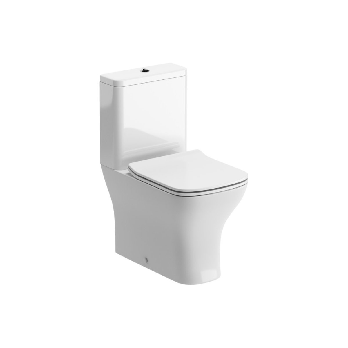 Trinity Chantry Short Projection Close Coupled Fully Shrouded Toilet With Slim Soft Close Seat - White