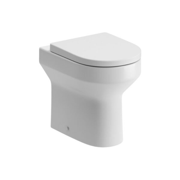 Trinity Denby Rimless Back To Wall Comfort Height Toilet With Soft Close Seat - White