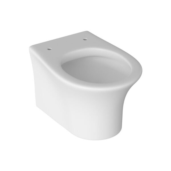 Trinity Carr Rimless Wall Hung Toilet With Soft Close Seat - White - Image 2