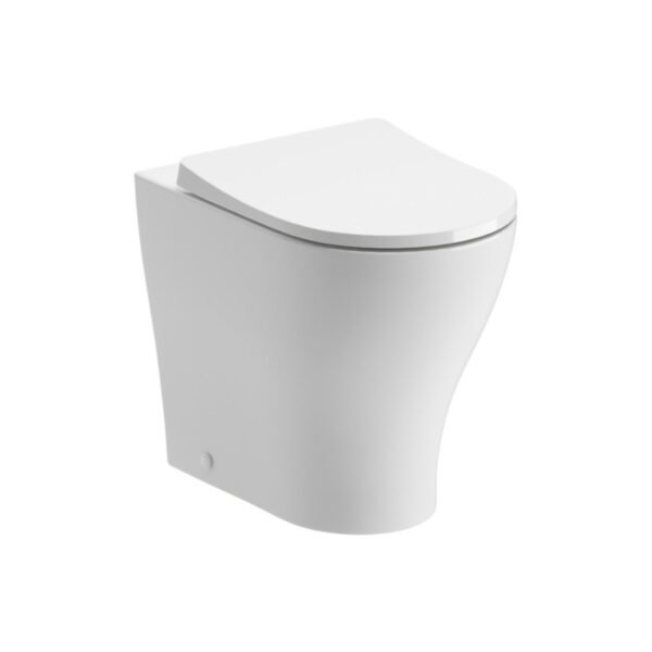 Trinity Hepworth Rimless Back To Wall Toilet With Soft Close Seat - White