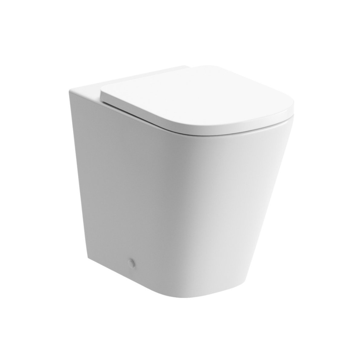Trinity Moore Rimless Back To Wall Short Projection Toilet With Soft Close Seat - White