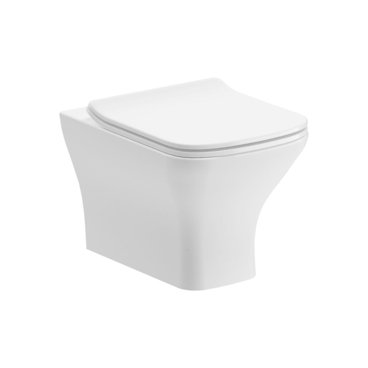 Trinity Chantry Rimless Comfort Height Back To Wall Toilet With Slim Soft Close Seat - White