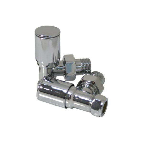 Trinity Patterned Radiator Valves - Angled