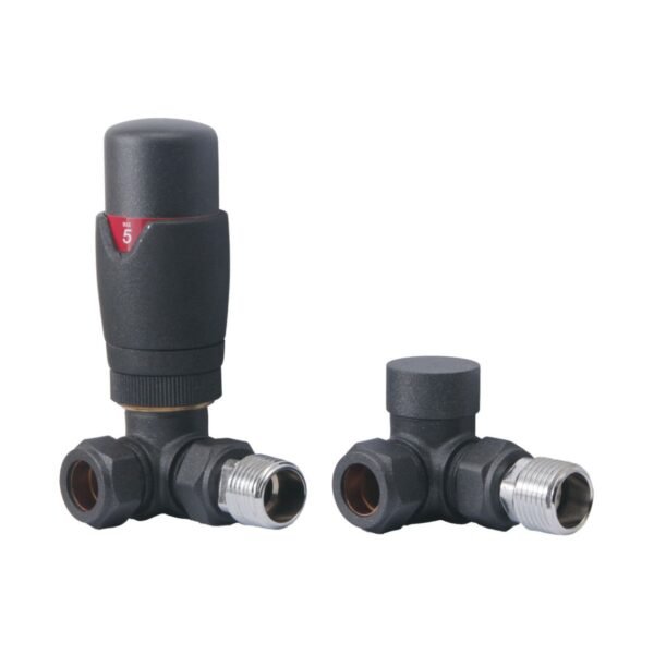 Trinity Round Thermostatic Radiator Valves - Corner