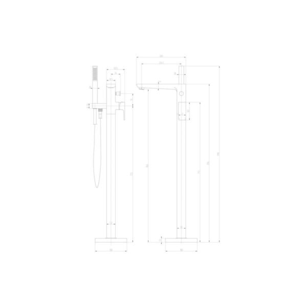 Trinity Thornes Floor Standing Bath Shower Mixer Tap - Image 2
