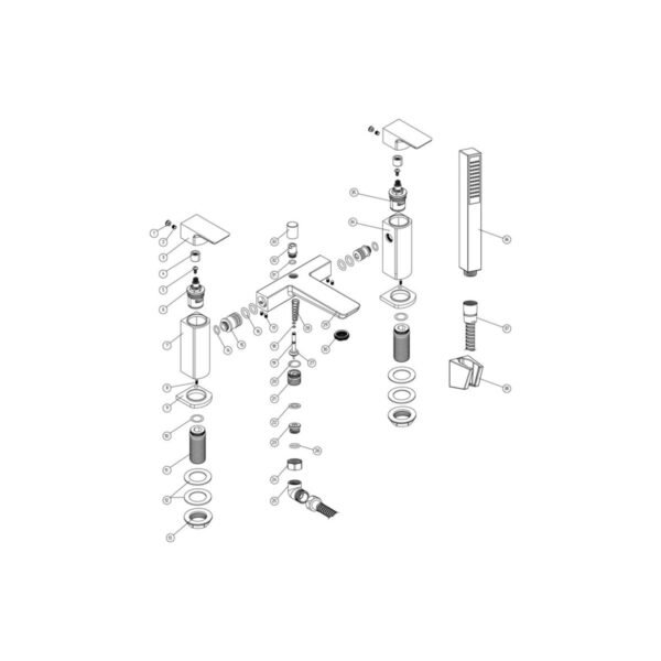 Trinity Thornes Bath Shower Mixer Tap - Chrome - Image 3