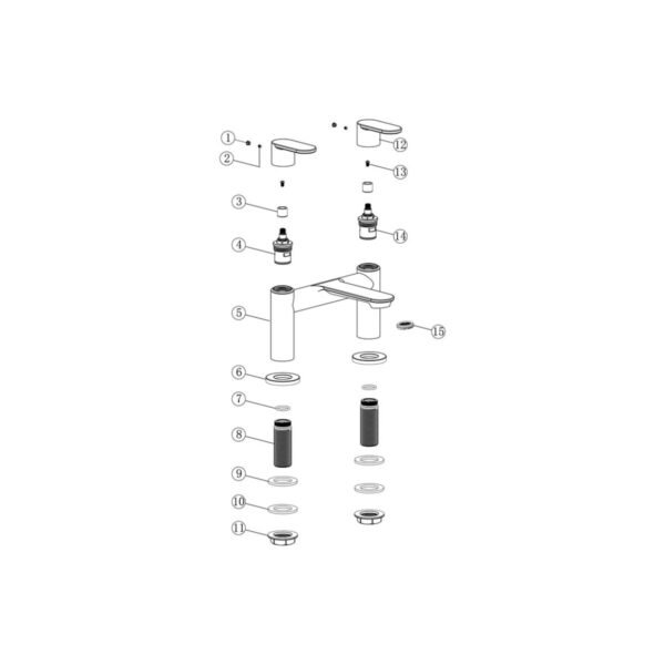Trinity Nostell Bath Filler Tap - Chrome - Image 3