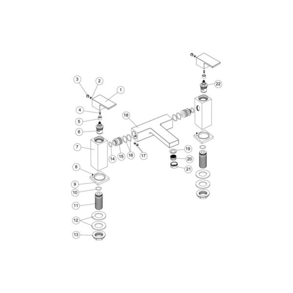 Trinity Volt Bath Filler Tap - Chrome - Image 3