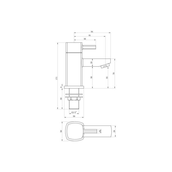 Trinity Time Bath Pillar Taps - Chrome - Image 2