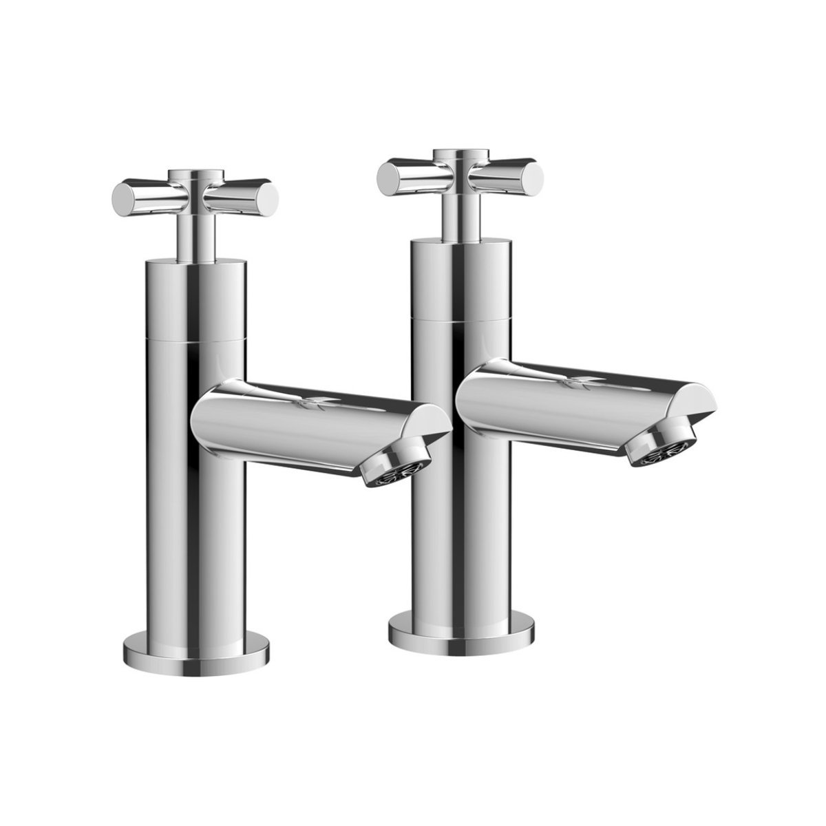 Trinity Riviera Bath Pillar Taps - Chrome