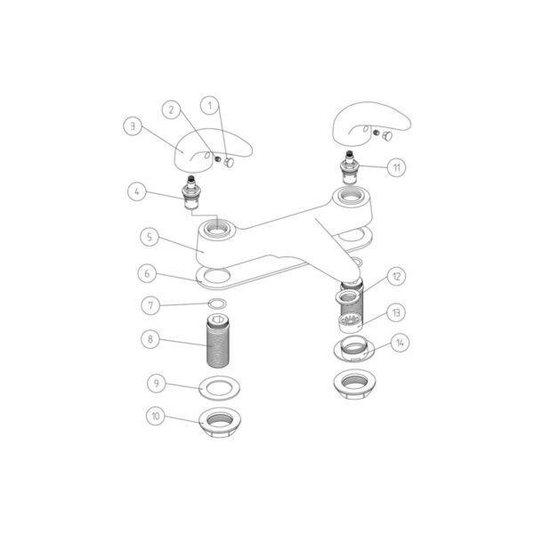 Trinity Sierra Low Pressure Bath Filler Tap - Chrome - Image 3
