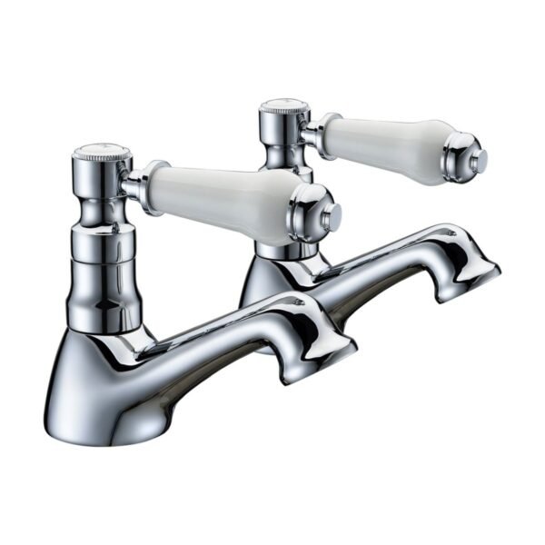 Trinity Cove Bath Pillar Taps - Chrome