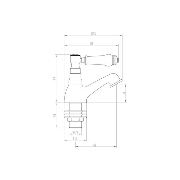 Trinity Cove Bath Pillar Taps - Chrome - Image 2