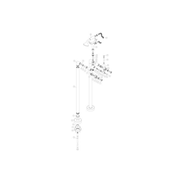 Trinity Solace Floor Standing Bath Shower Mixer Tap - Chrome - Image 3
