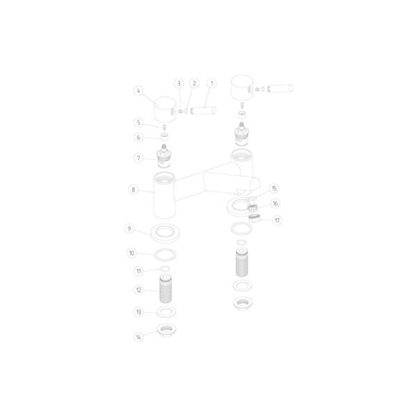 Trinity Ripple Bath Filler Tap - Chrome - Image 3