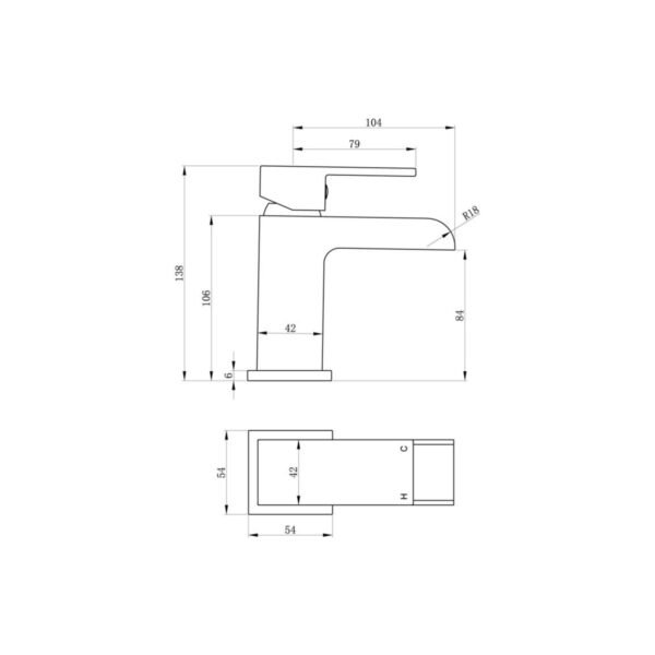 Trinity Tide Basin Mixer Tap With Waste - Chrome - Image 2