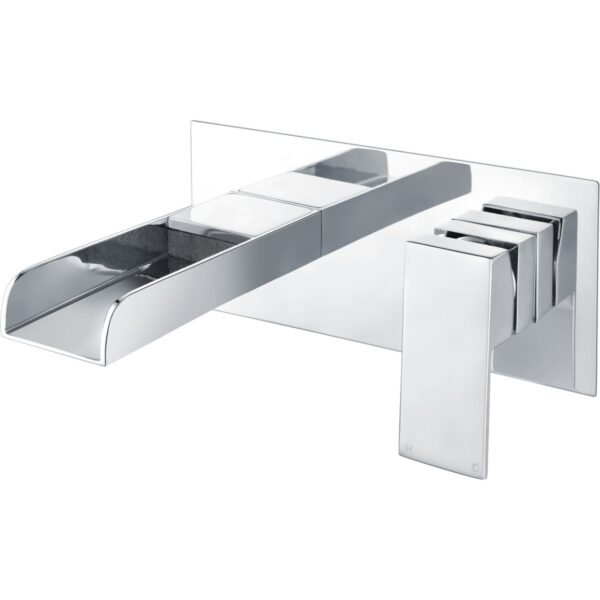 Trinity Tide Wall Mounted Basin Mixer Tap - Chrome