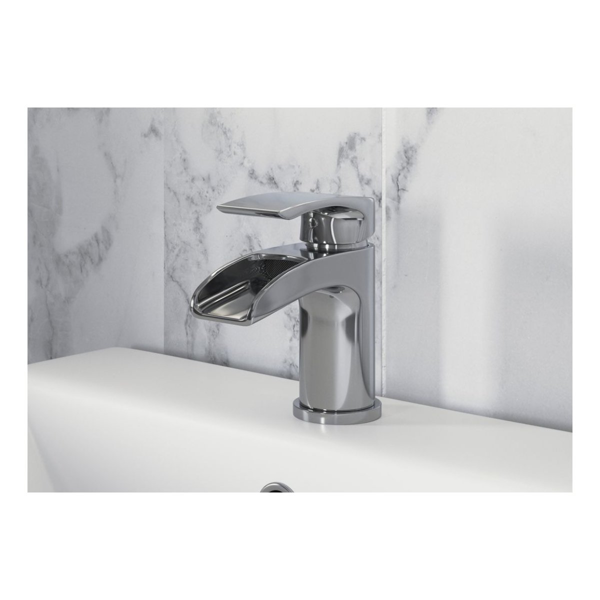 Trinity Falls Basin Mixer Tap With Waste - Chrome