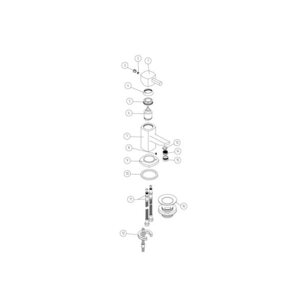Trinity Time Basin Mixer Tap With Waste - Chrome - Image 3
