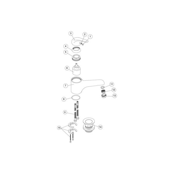 Trinity Sierra Basin Mixer Tap With Waste - Chrome - Image 3