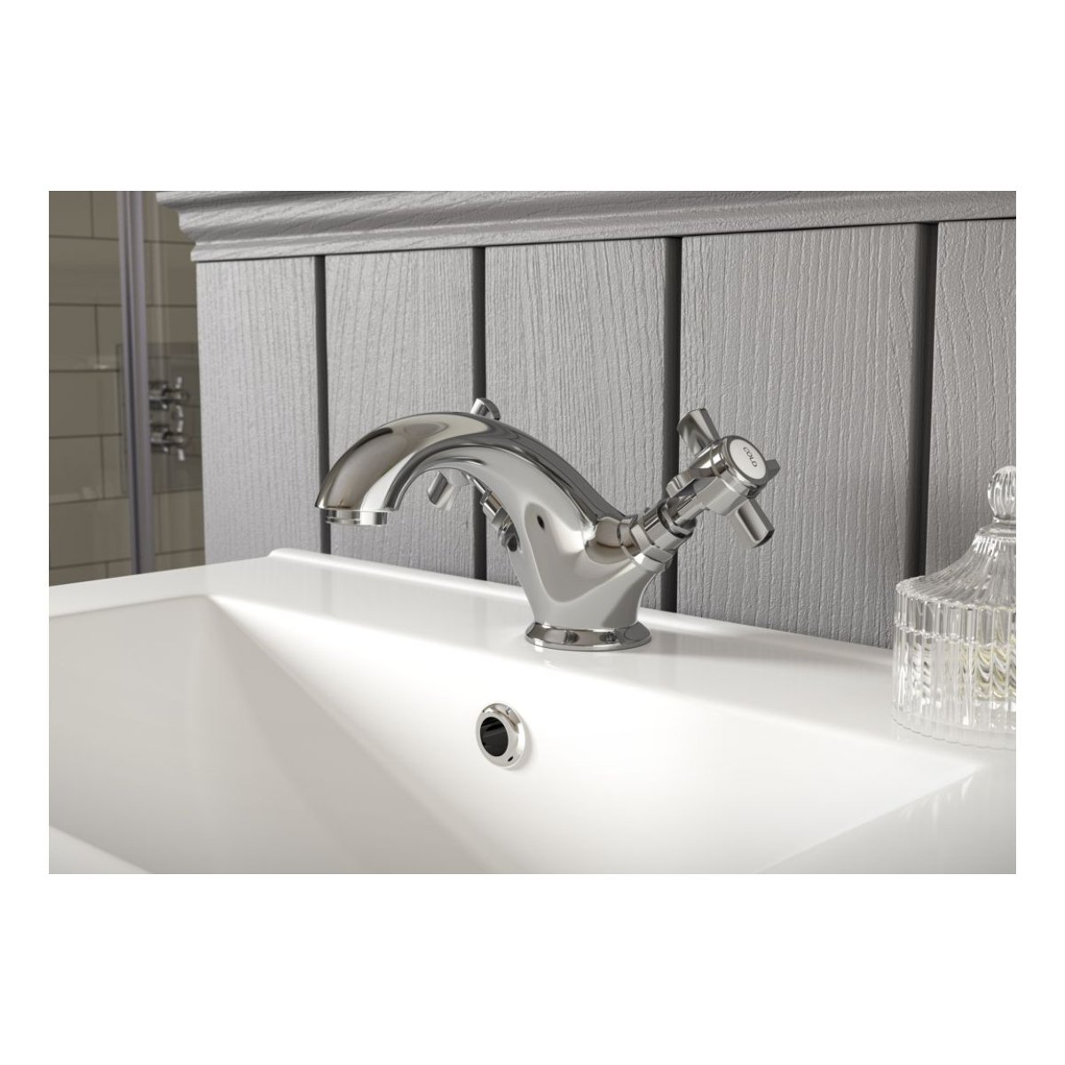 Trinity Solace Basin Mixer Tap With Waste - Chrome