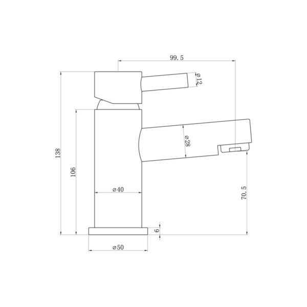 Trinity Ripple Basin Mixer Tap With Waste - Chrome - Image 2