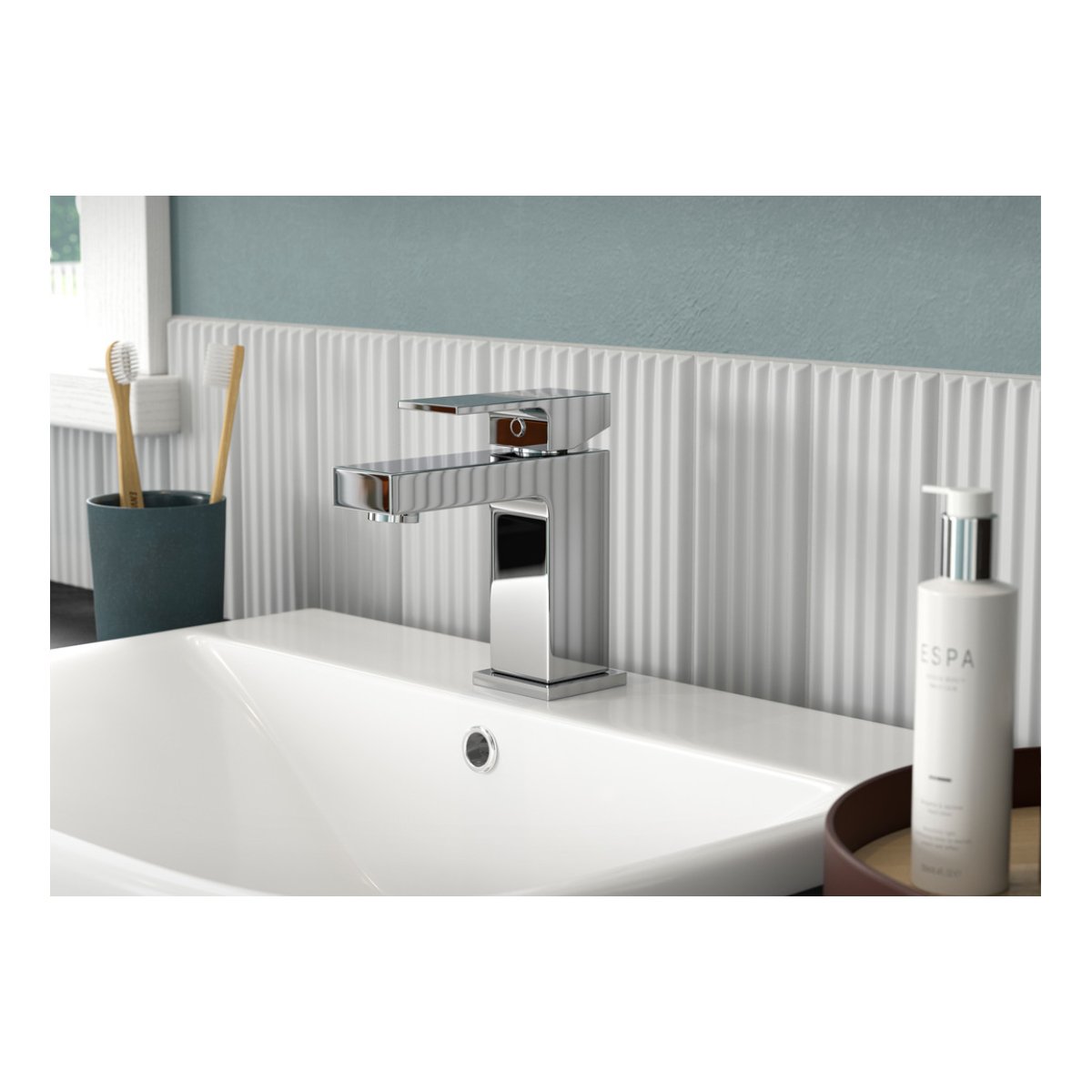 Trinity Aria Basin Mixer Tap With Waste - Chrome