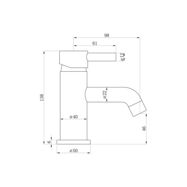Trinity Horizon Cloakroom Basin Mixer Tap With Waste - Image 2