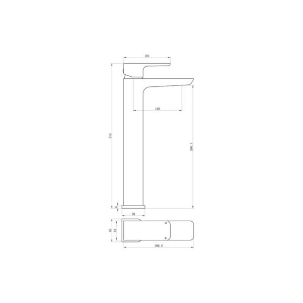 Trinity Thornes Tall Basin Mixer Tap - Image 2