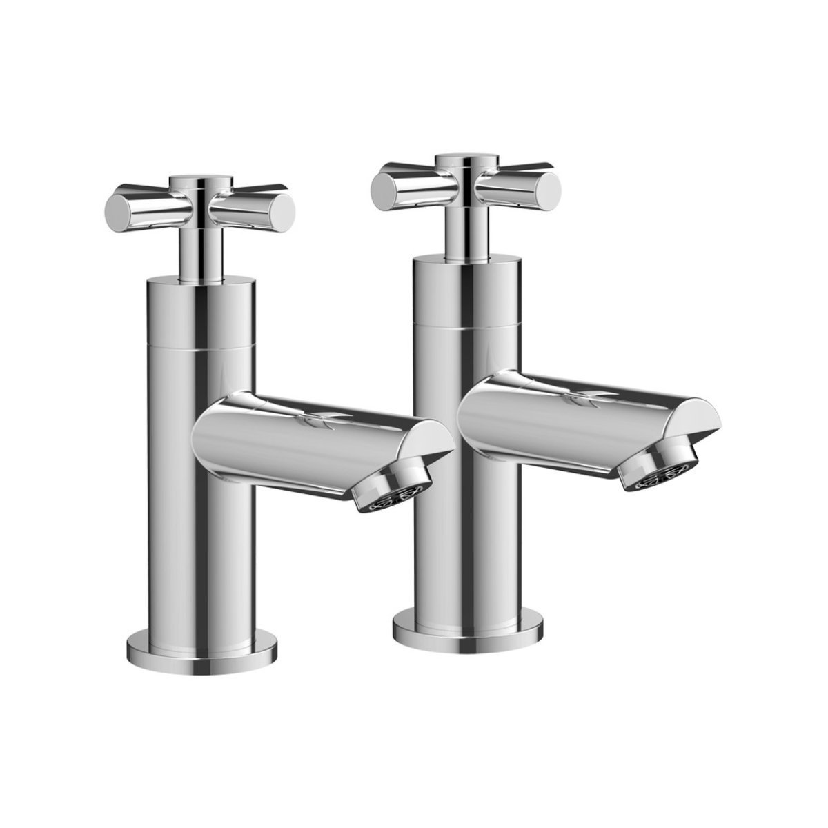 Trinity Riviera Basin Pillar Taps - Chrome