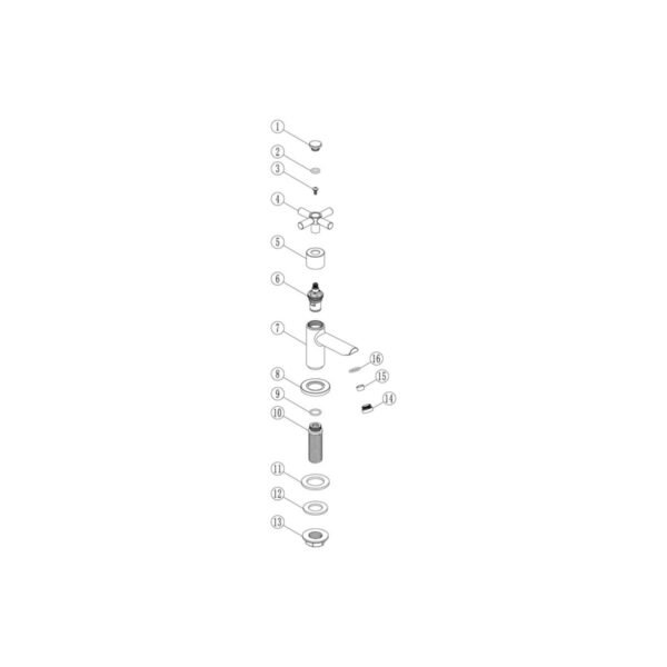 Trinity Riviera Basin Pillar Taps - Chrome - Image 3
