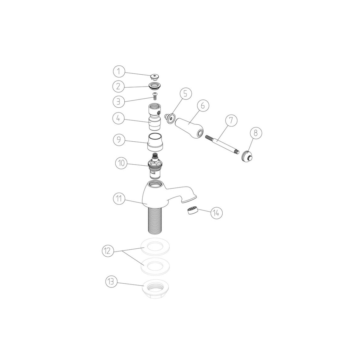 Trinity Cove Basin Pillar Taps - Chrome