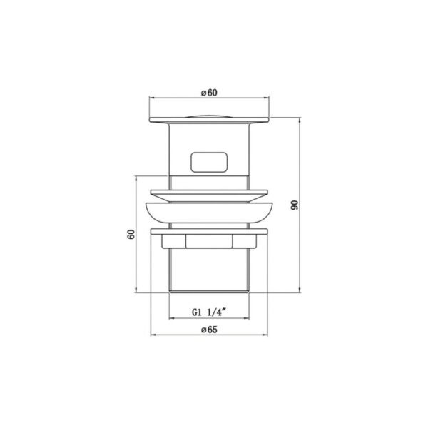 Trinity Slotted Round Basin Waste - Chrome - Image 2