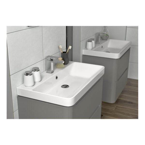 Trinity Sleek 2 Drawer Floorstanding Vanity Unit With Basin - 600mm Wide - Image 5