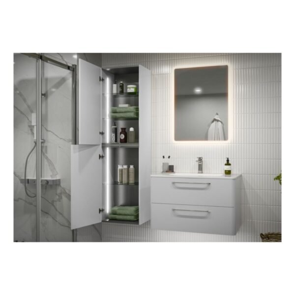 Trinity Curve 2 Drawer Floorstanding Vanity Unit With Basin - 610mm Wide - Image 4