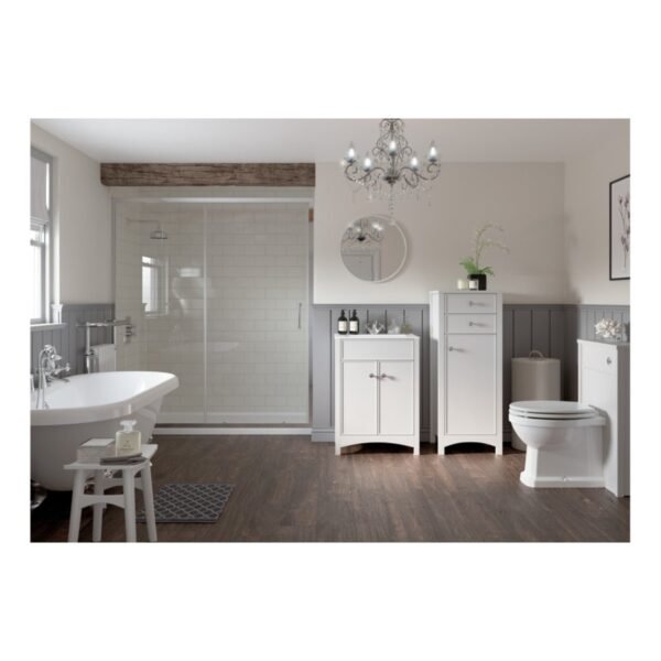 BSUKE Langley Recessed Sliding Shower Door - Polished Silver - Image 3
