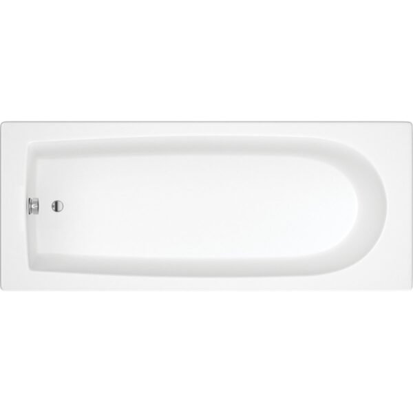 Trinity Cascade Single Ended Bath With Legs - White - Image 2