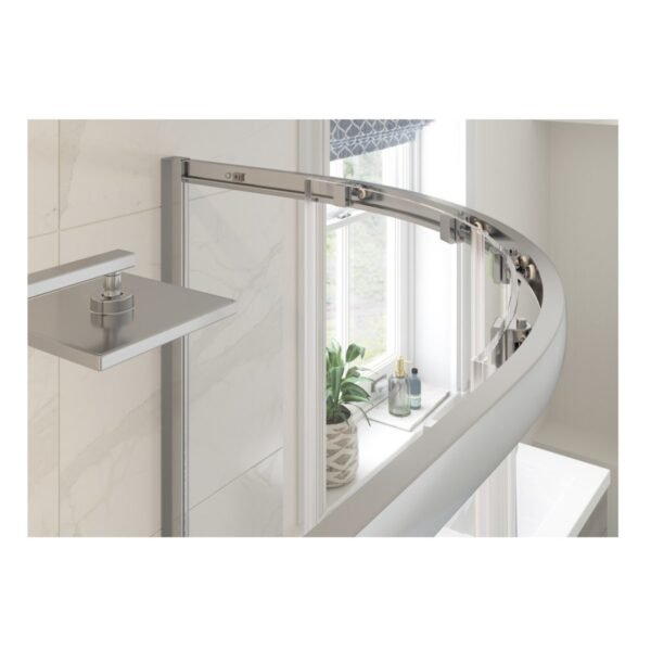 BSUKE Bolton 2 Door Offset Quadrant Shower Enclosure - 6mm Glass - Polished Silver - Image 2