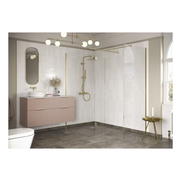 BSUKE Noble Optional Wetroom Splash Panel - 8mm Glass - 300mm Wide - Image 4
