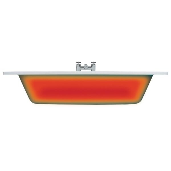 Trinity Orion Supercast Back To Wall Bath with Legs - 1700mm x 750mm - White - Image 3