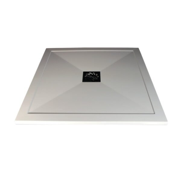 BSUKE Ultra-Slim Square Shower Tray With Waste - Clear