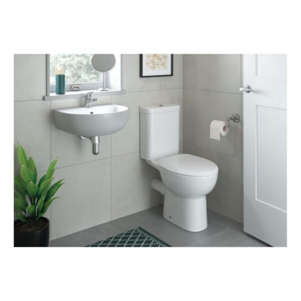 Trinity Waterton Cloakroom Basin With Bottle Trap - 1 TH - 450mm x 400mm - Image 3
