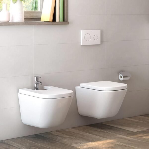 Roca The Gap Rimless Wall Hung Toilet - White