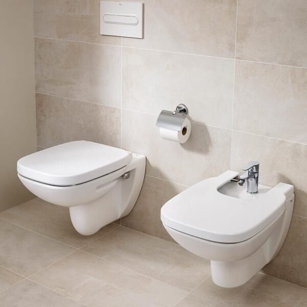 Roca Debba Rimless Round Wall Hung Toilet - White